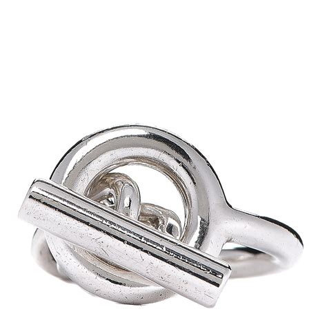 hermes croisette|HERMES Sterling Silver GM Croisette Ring 52 6 .